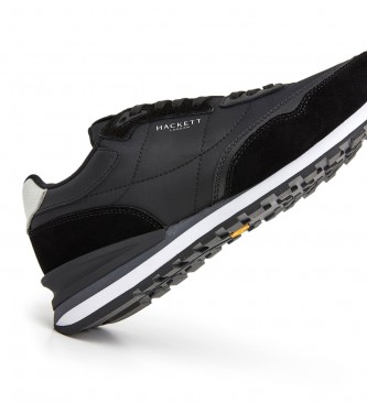 Hackett London Telfor Racer Leather Sneakers black