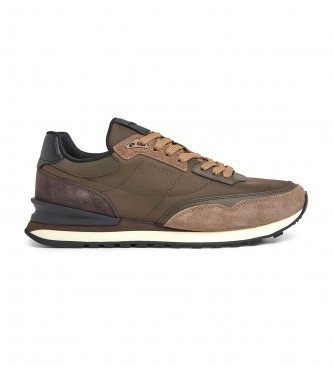 Hackett London Telfor Racer green leather shoes