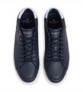 Hackett London Brando Breaker Leather Sneakers navy