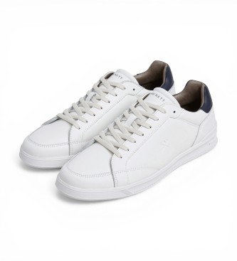 Hackett London Brando Breaker Leather Sneakers white