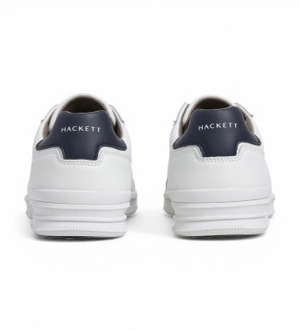 Hackett London Brando Breaker Leather Sneakers white