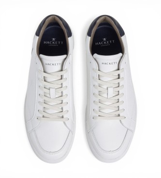 Hackett London Brando Breaker Leather Sneakers white