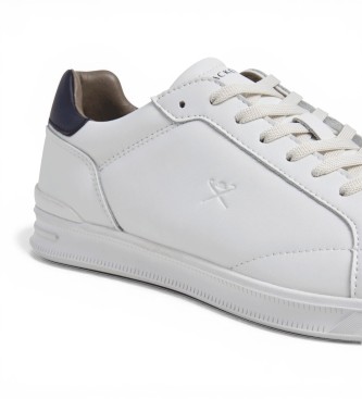 Hackett London Brando Breaker Leather Sneakers white