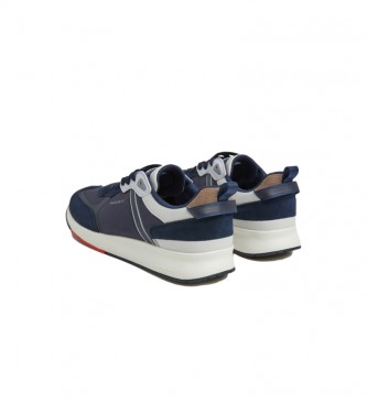 Hackett Combined leather trainers blue