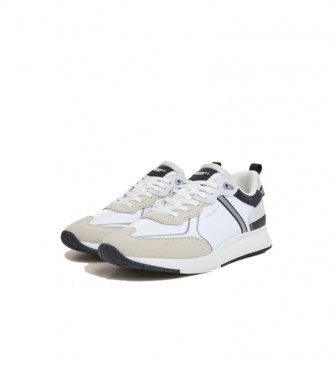 Hackett London Combined leather trainers white