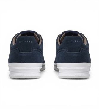 Hackett London Brando Soft Leather Sneakers navy