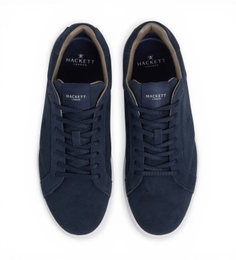 Hackett London Brando Soft Leather Sneakers navy