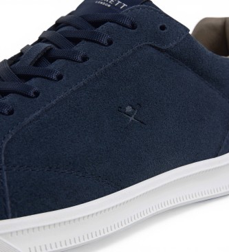 Hackett London Brando Soft Leather Sneakers navy