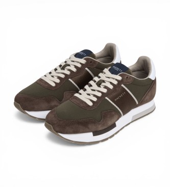 Hackett London Keston Symbol Leather Sneakers green