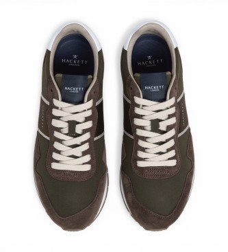 Hackett London Keston Symbol Leather Sneakers green