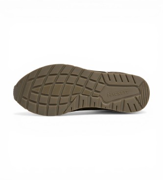 Hackett London Keston Symbol Leather Sneakers green