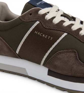 Hackett London Keston Symbol Leather Sneakers green