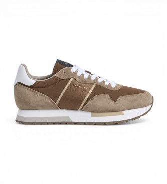 Hackett London Keston Symbol Leather Sneakers brown