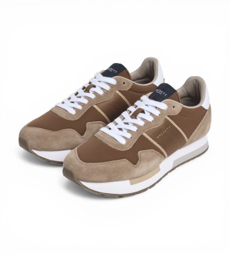 Hackett London Keston Symbol Leather Sneakers brown