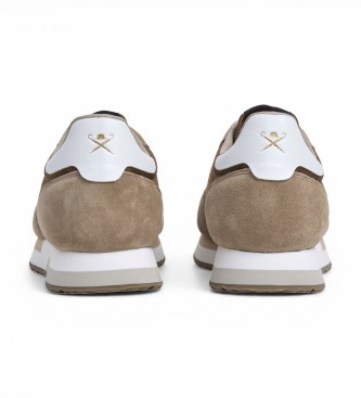 Hackett London Keston Symbol Leather Sneakers brown