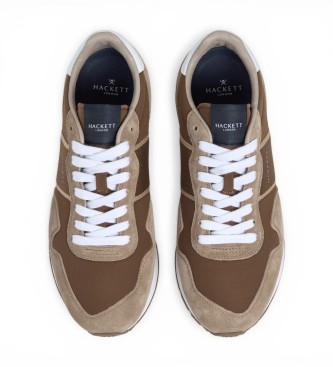 Hackett London Keston Symbol Leather Sneakers brown