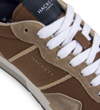 Hackett London Keston Symbol Leather Sneakers brown