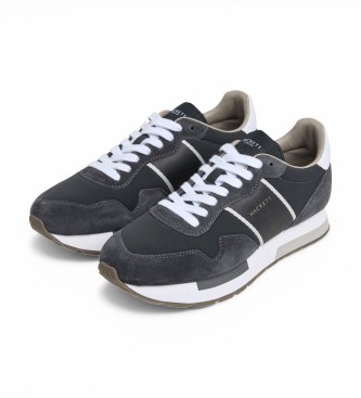 Hackett London Keston Symbol Leather Sneakers grey