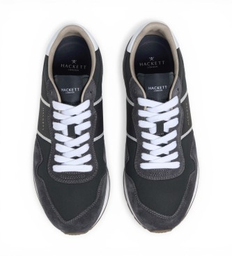 Hackett London Keston Symbol Leather Sneakers grey