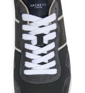 Hackett London Keston Symbol Leather Sneakers grey