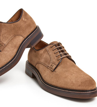 Hackett London Sapatos Egmont Classic em pele castanha