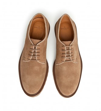 Hackett London Ozark Derby beige leather shoes