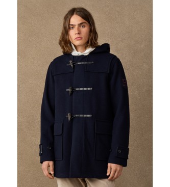 Hackett London P?aszcz Duffle granatowy