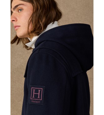 Hackett London P?aszcz Duffle granatowy