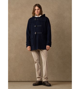 Hackett London P?aszcz Duffle granatowy