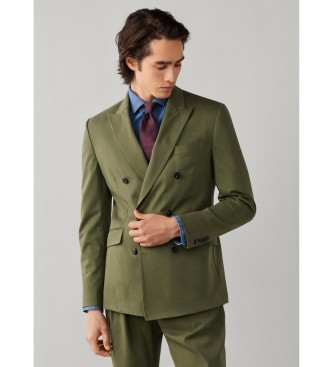 Hackett London Olive green Cott Stretch blazer