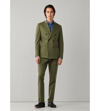 Hackett London Olive green Cott Stretch blazer