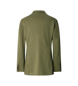 Hackett London Olive green Cott Stretch blazer