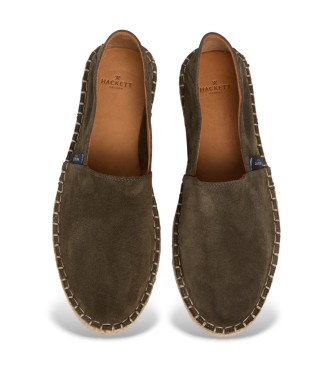 Hackett London Alpargatas de camur�a verde Baywatch