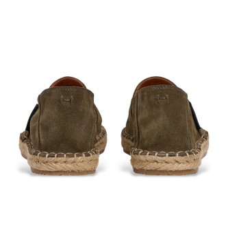 Hackett London Alpargatas de camur�a verde Baywatch