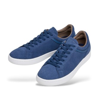 Hackett London Sneakers in pelle blu Beck Vibes