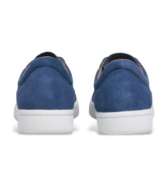 Hackett London Sneakers in pelle blu Beck Vibes