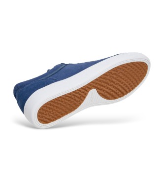 Hackett London Sneakers in pelle blu Beck Vibes