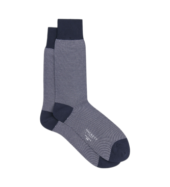 Hackett London Socks Birds Eye navy