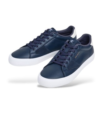 Hackett London Sneakers Blake Advance in pelle blu navy