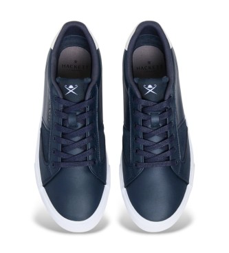 Hackett London Sneakers Blake Advance in pelle blu navy