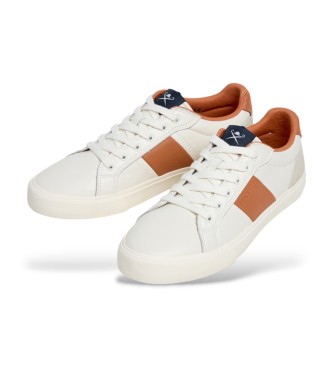 Hackett London Blake Handle Leather Sneakers white