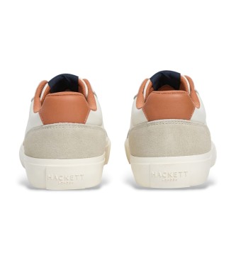 Hackett London Blake Handle Leather Sneakers white