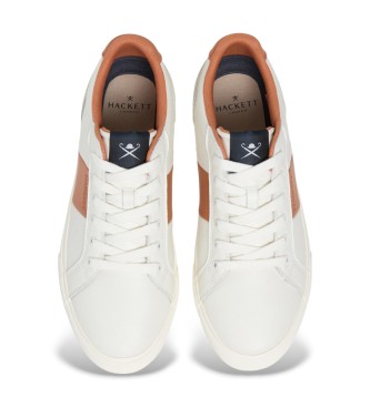 Hackett London Blake Handle Leather Sneakers white