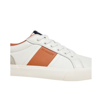 Hackett London Blake Handle Leather Sneakers white