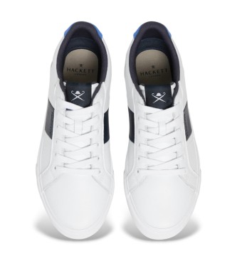 Hackett London Sneakers Blake Handle in pelle bianca
