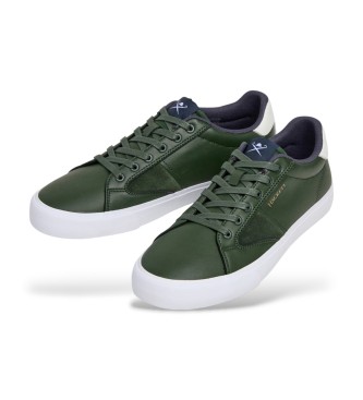 Hackett London Sneakers in pelle verde Blake Venture
