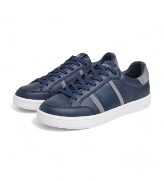 Hackett London Bond Sport - Baskets en cuir bleu marine