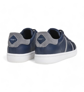 Hackett London Bond Sport marine leren sportschoenen