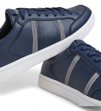 Hackett London Bond Sport marine leren sportschoenen