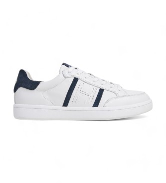 Hackett London Sneaker Bond Sport in pelle bianca